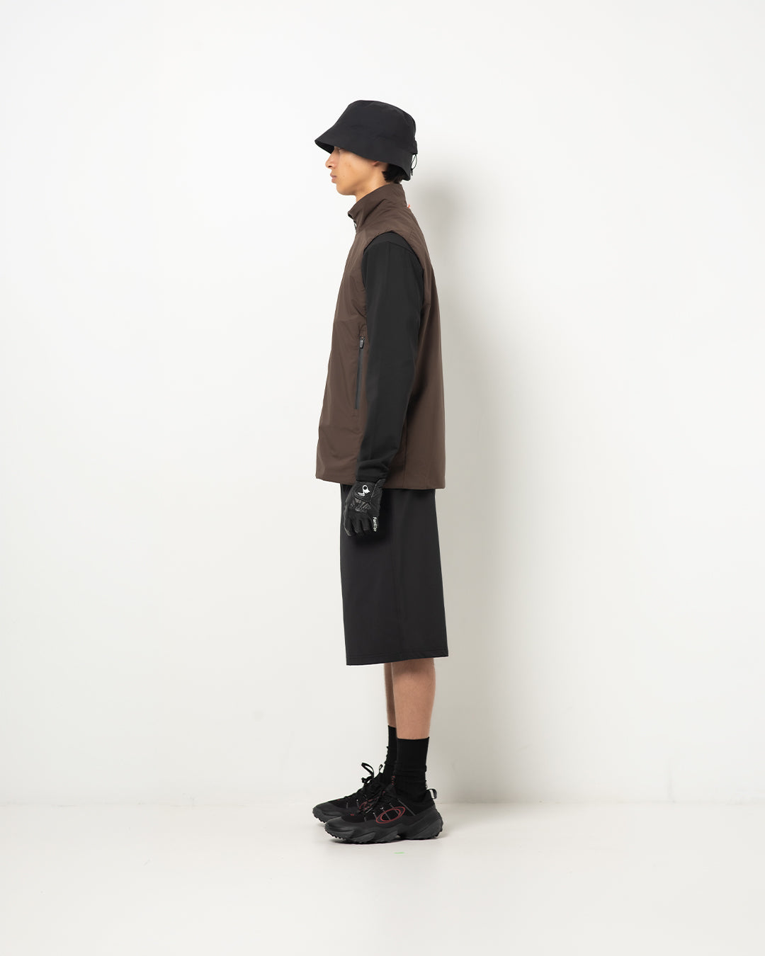 FlowShield Vest in Brown — side view