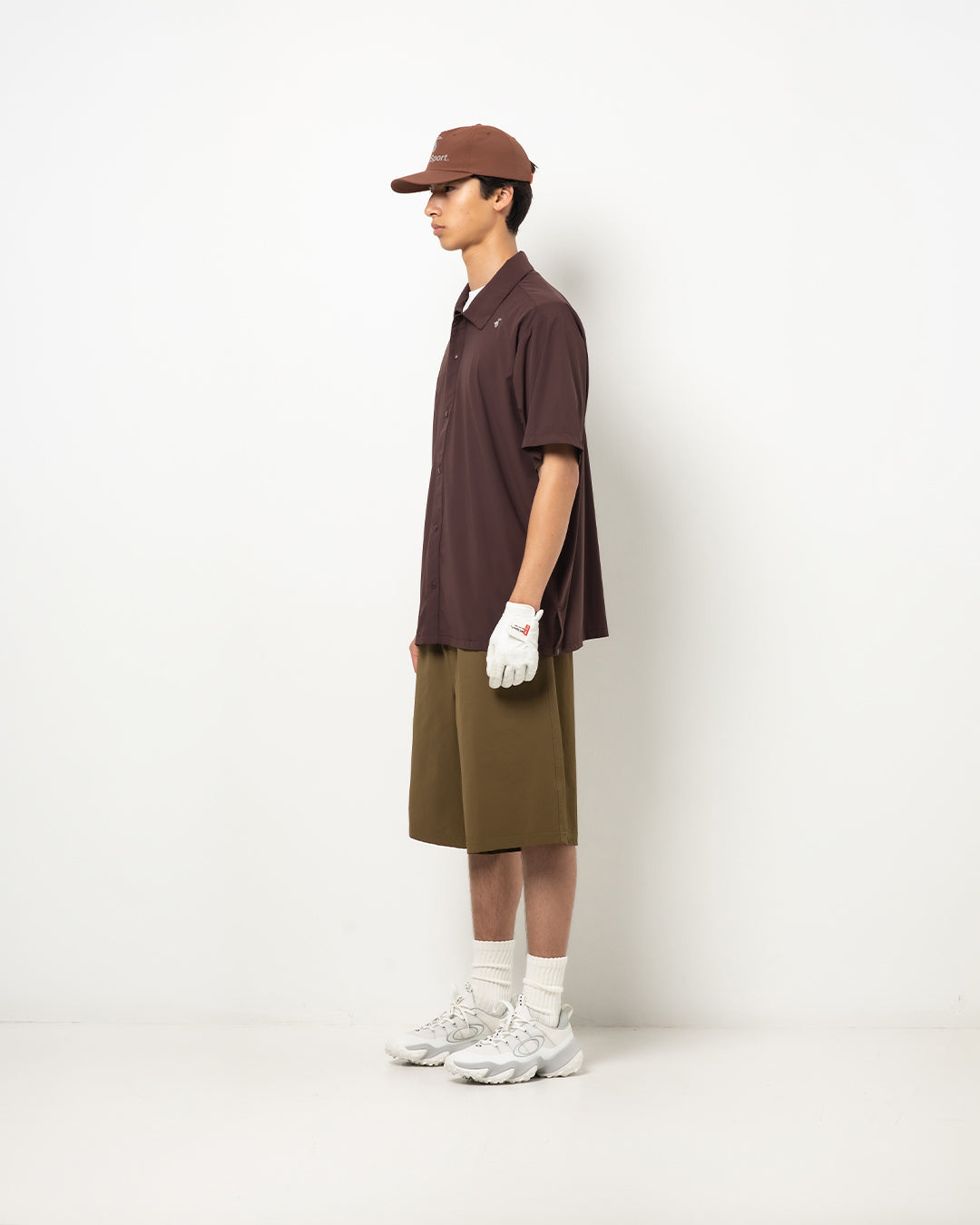 RangeLite Shirt in Maroon — three-quarter view