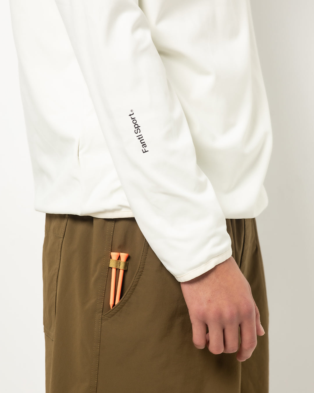 Cozy QuarterZip in Cream — detail