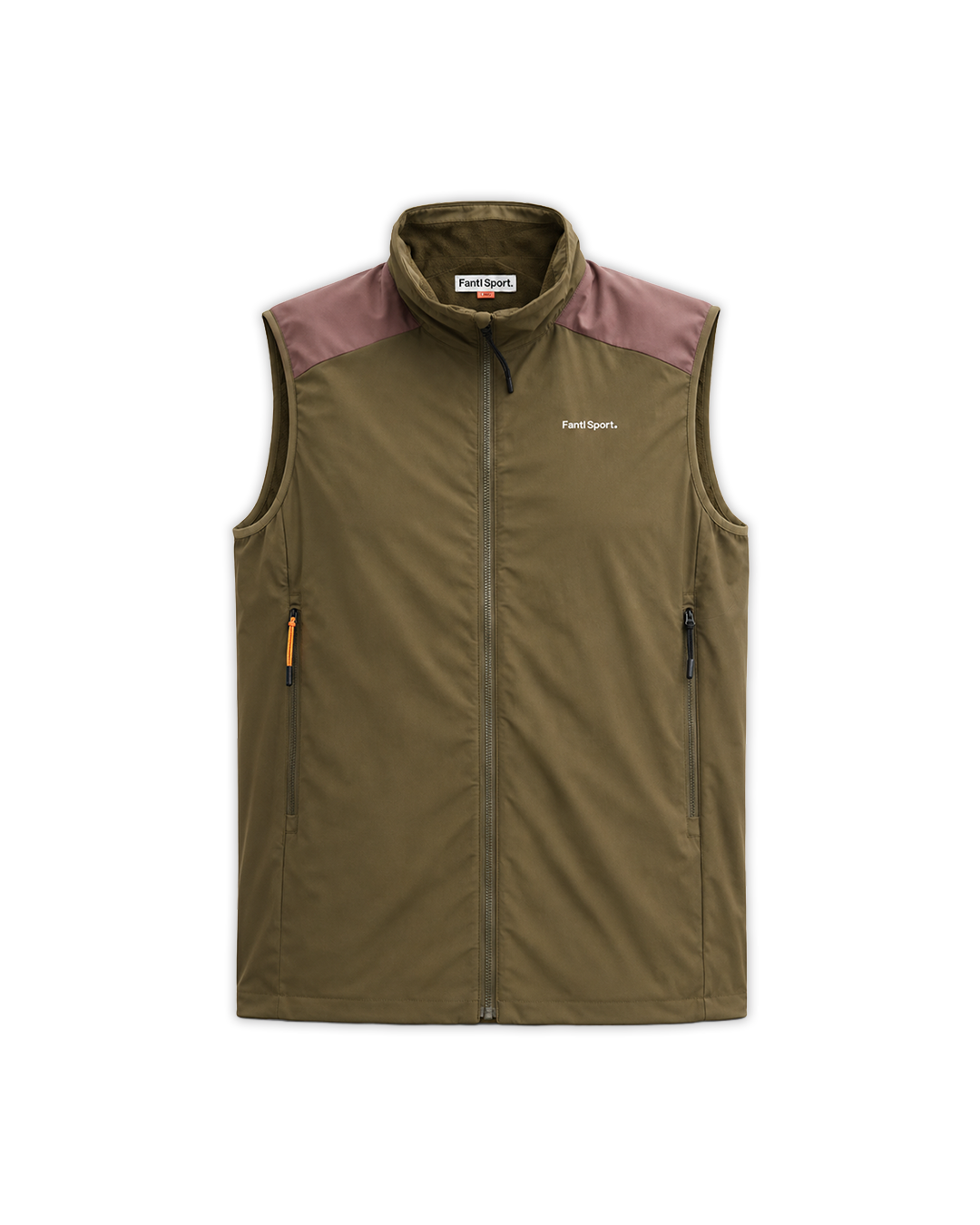 Wilton Vest Khaki — Flat Front