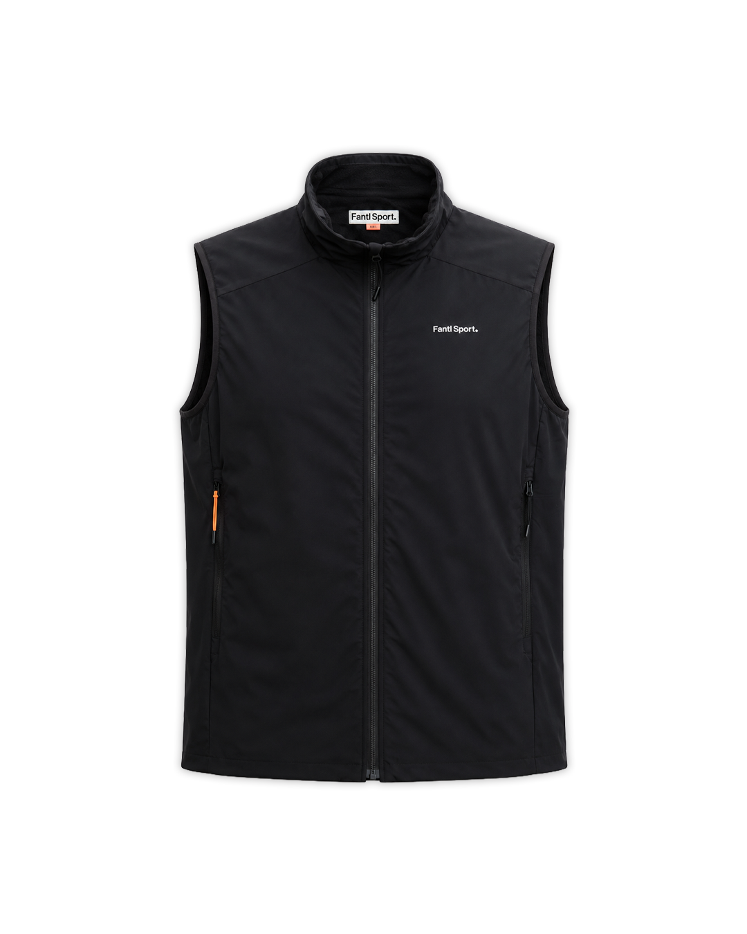 Wilton Vest Black — Flat Front