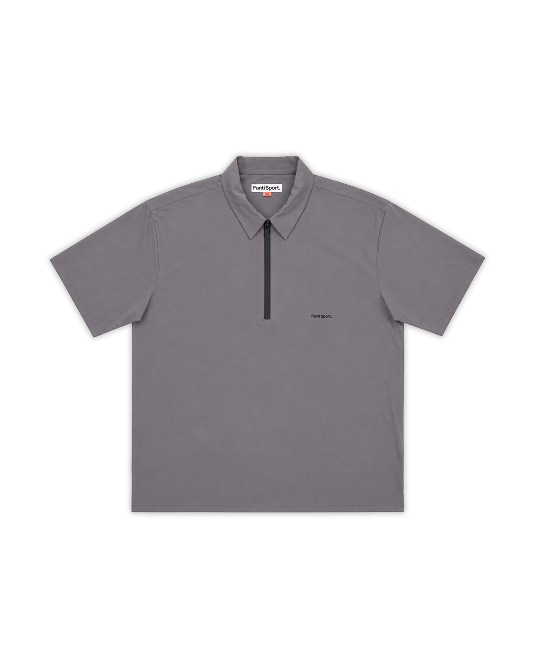 Hybrid Half Zip Grey — Flat Front