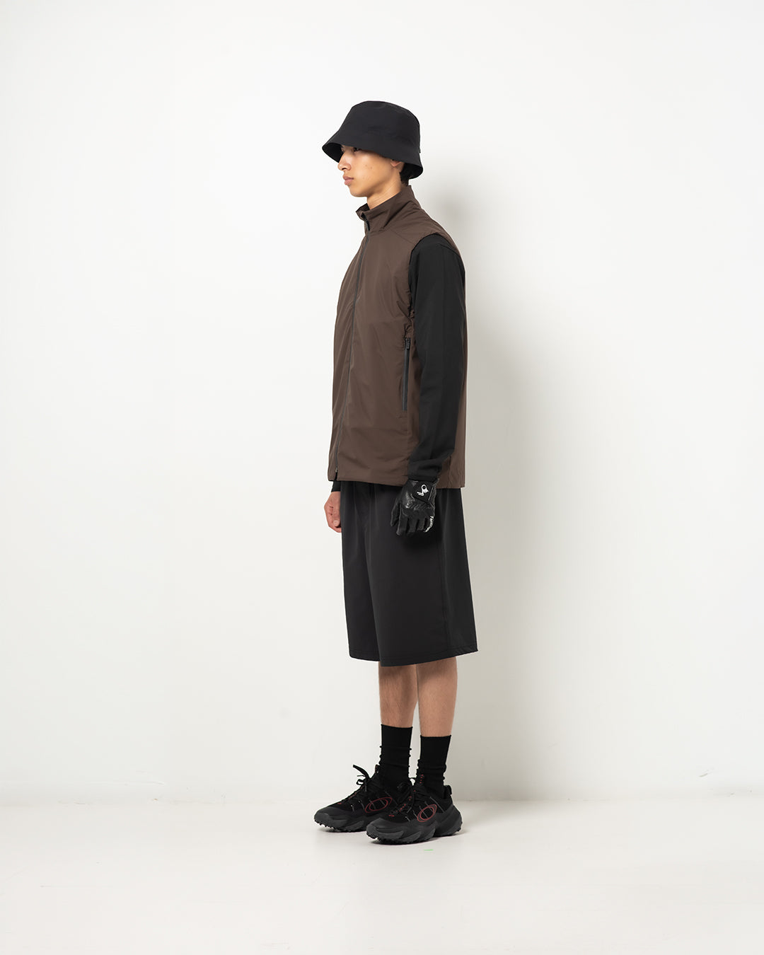 FlowShield Vest in Brown — three-quarter view