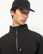 Cozy QuarterZip in Black — detail
