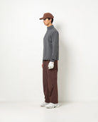 Cozy QuarterZip in Slate Blue — three-quarter view