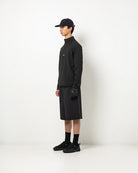 Cozy QuarterZip in Black — three-quarter view