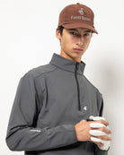 Cozy QuarterZip in Slate Blue — detail