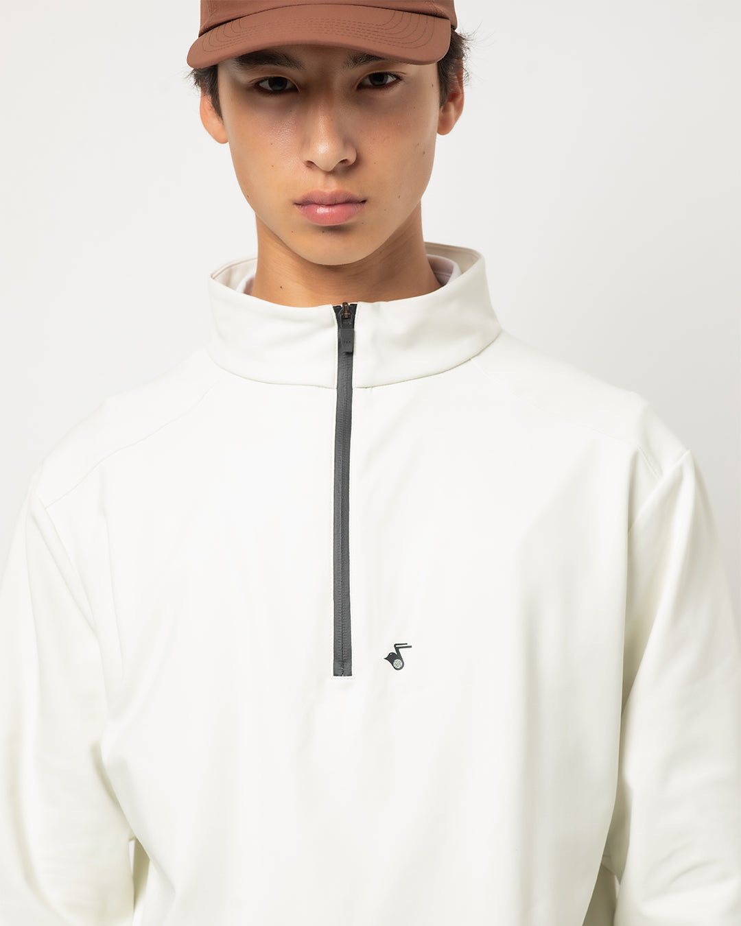 Cozy QuarterZip in Cream — detail