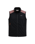 Wilton Vest Black/Brown — Flat Front