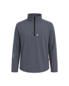 MidRange Quarter Zip in Slate Blue — front