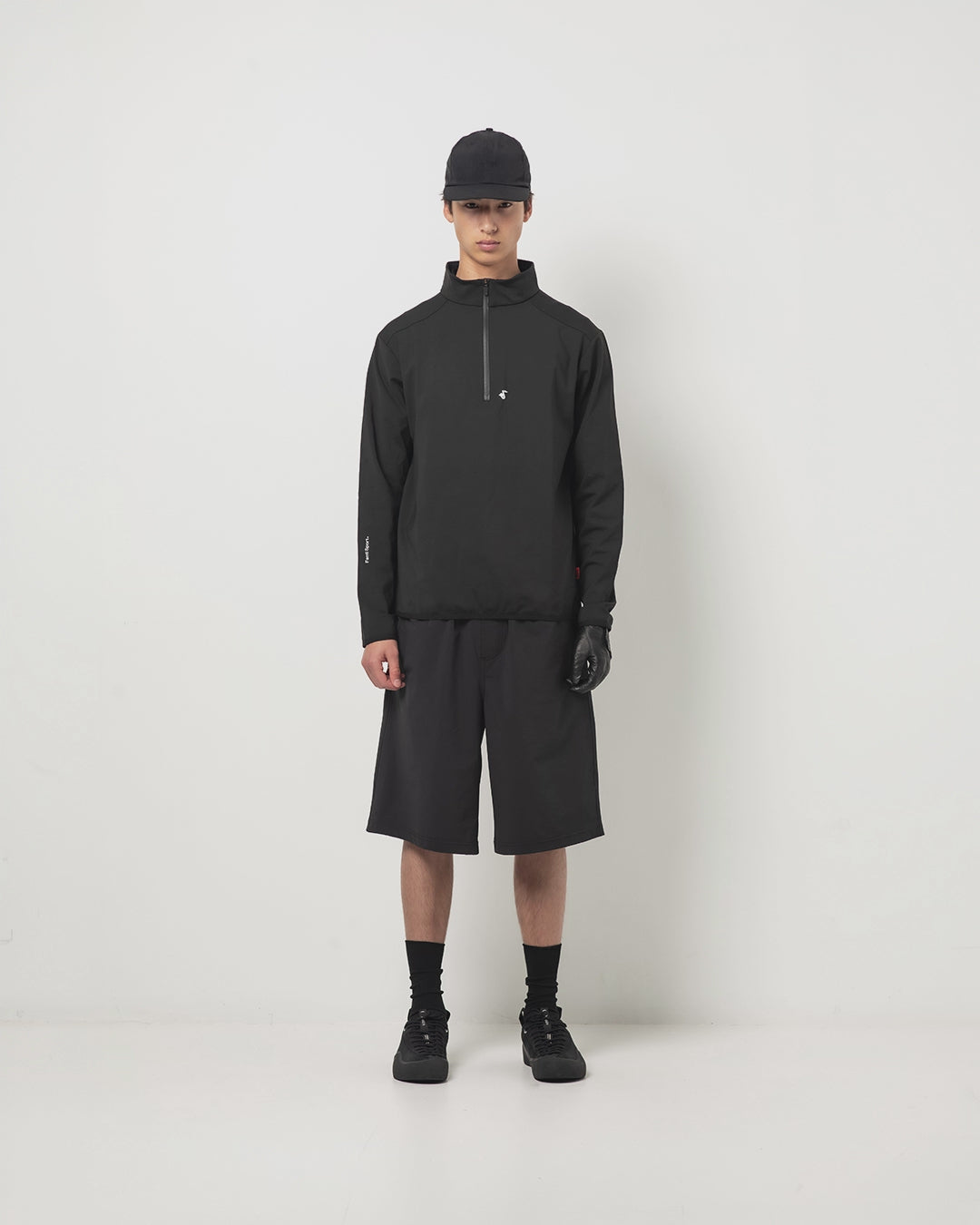 ゴルフィッカーズ　黒　トレーナー　サイズM MidRange Quarter Zip Black | Performance Fleece Golf Pullover